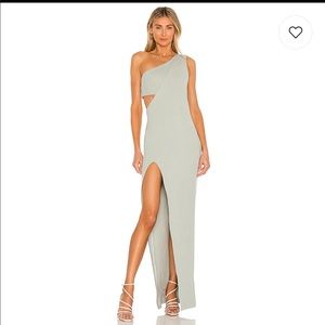 Atoir x Revolve dress green sage one shoulder S
